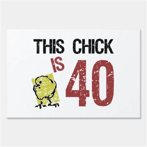 Womens Funny 40th Birthday Sign