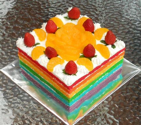 Resep Kue Kukus Rainbow Cake Dan Cara Membuatnya