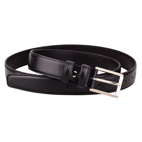 Black Leather Belt For Men Classic Slim Narrow Dress Mens Etsy Australia