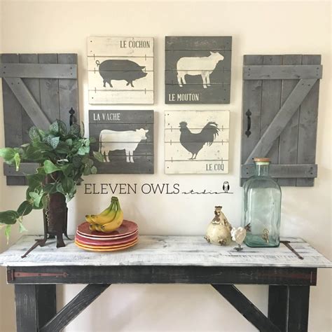 All The Animals In The Barn Farmhouse Kitchen Wall Decor Dining Room