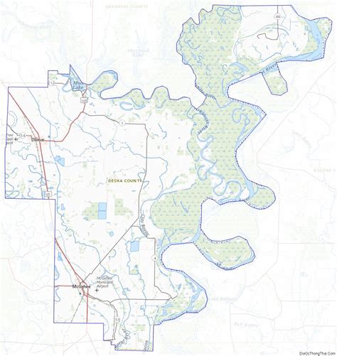 Map Of Desha County Arkansas Địa Ốc Thông Thái
