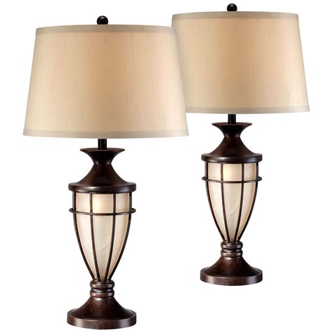 John Timberland Traditional Table Lamps Set Of 2 With Nightlight