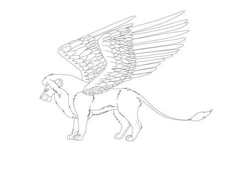 For boys and girls, kids and adults, teenagers and toddlers, preschoolers and older kids at school. winged lion lineart by Borah on DeviantArt