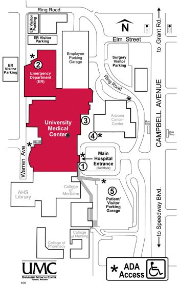 Map Of Banner University Medical Center Suggested Addresses For
