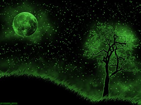 Green Night Sky By Burgulgoth On Deviantart