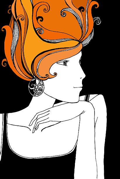 Drawing Of The Mature Redhead Women Illustrations Royalty Free Vector