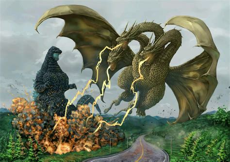 The film, produced and distributed by toho studios, is the 18th film in the godzilla franchise. Godzilla vs King Ghidorah (1991) art. So cool. | Godzilla