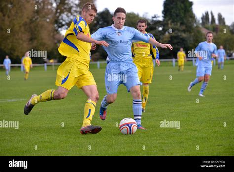 Football Action In A Semi Professional Match Between Maine Road And