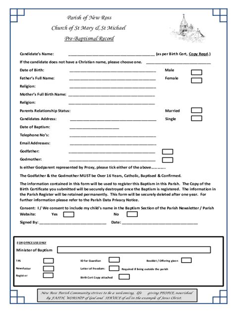 Fillable Online Baptismal Certificate Request Form Fax Email Print