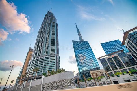 Dubai Uae December 11 2016 Modern Skyscrapers Of Downtown Dubai