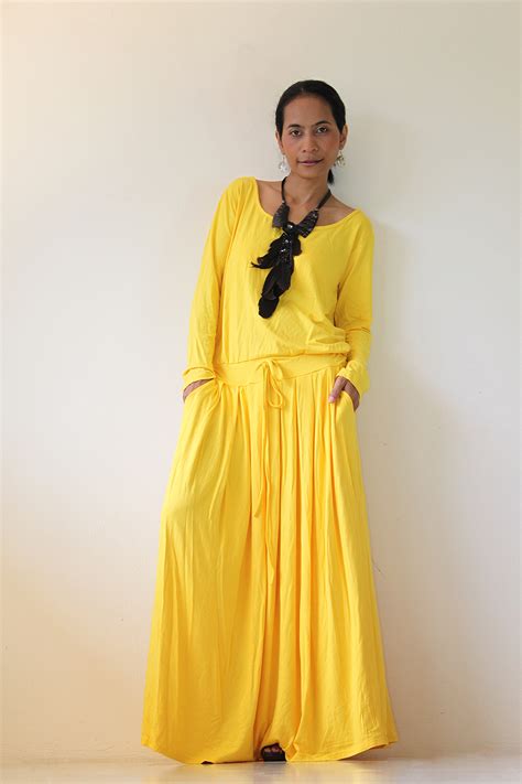 Yellow Maxi Dress Long Sleeve Dress On Luulla