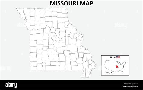 Carte Du Missouri Carte De Létat Et Du Quartier Du Missouri Carte