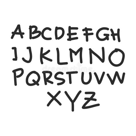 Hand Drawn Alphabet Font Stock Vector Illustration Of Doodle 192132289