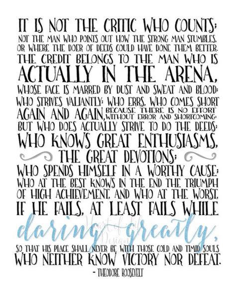 He was the head coach at ucla and won 10 ncaa national championships in a 12 year period, including an unprecedented 7 in a row. Printable art The Man in the Arena quote print Theodore ...