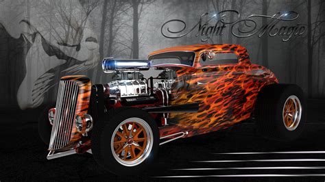 Custom Hot Rod Classic Cars Canvas Prints