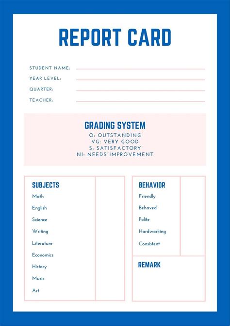 Free Homeschool Report Cards Templates To Customize Canva Homeschool