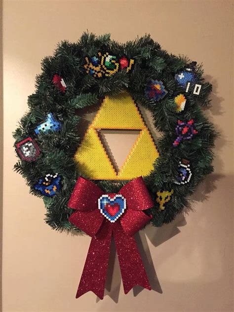 Gamer Christmas Wreath Legend Of Zelda Theme Geek Christmas