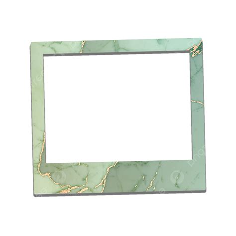 Polaroid Photo Frame White Transparent Photo Frame Green Marble