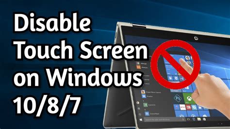 How To Disable Touch Screen On Windows 10 Easily Youtube