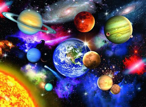 8 planets with about 210 known planetary satellites; Solar System online kaufen - 300 T XXL Puzzle von Ravensburger