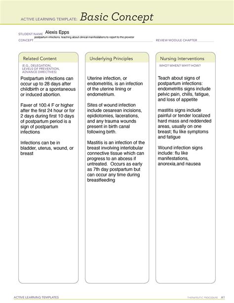 Active Learning Template Basic Concept Printable Form Templates And