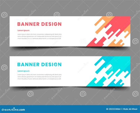 Abstract Minimalist Banner Template Layout Design Stock Illustration
