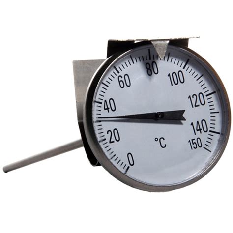 H B Instrument 93815 Durac® Bi Metallic 44mm Dial Thermometer With Beaker Clip 200mm Probe Length