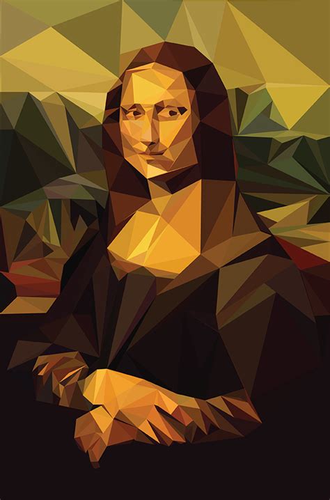 Low Poly Mona Lisa On Behance