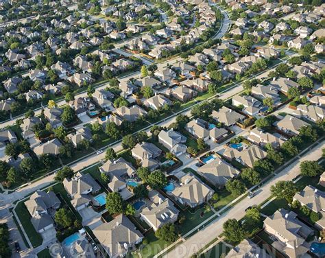 Aerial Stock Aerial Photograph Of Dallas Texas Suburbs