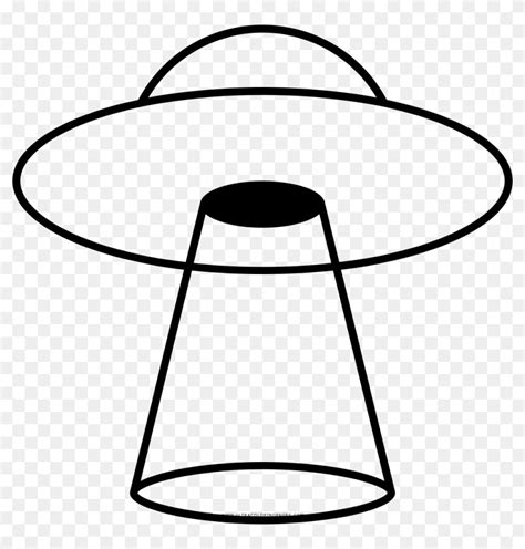 Flying Saucer Coloring Page Easy Alien Spaceship Drawing Hd Png