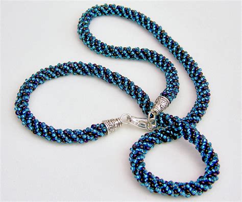 Midnight Russian Spiral Rope Beaded Necklace This Gorgeous Flickr
