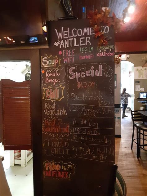 Menu at The Antler Pentwater pub & bar, Pentwater