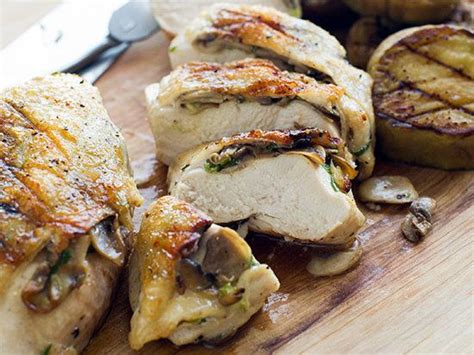 Think chicken breast is boring? Mushroom-Stuffed Five-Spice Chicken Breasts with Eggplant ...