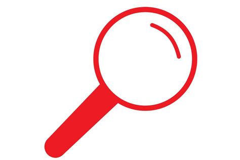 Free Magnifying Glass SVG File Red Magnifying Glass Vector Art