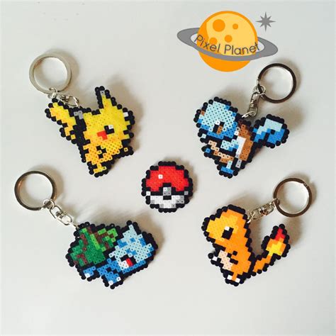 Pokemon Mini Perler Beads Keychains Bulbasaur