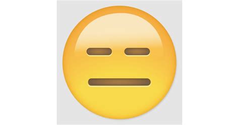 Maybe you would like to learn more about one of these? Expressionless Face Emoji Classic Round Sticker | Zazzle.com