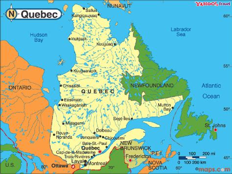 Quebec Map Travelsfinders