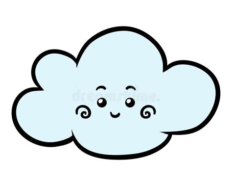 Cartoon Illustration For Children Happy Cloud Stock Vector