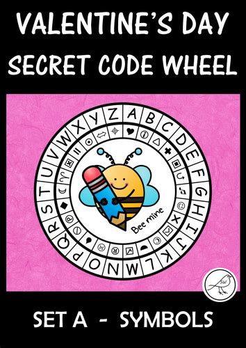 Valentines Day Secret Code Wheel Alphabet And Symbols Teaching