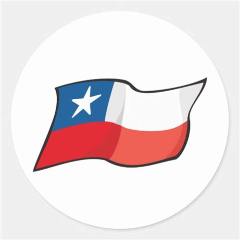 Cool Chile Flag Classic Round Sticker Uk