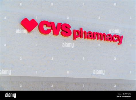 A CVS Pharmacy Sign on a Target store in Modesto California USA Stock