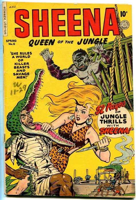 Comic Book Cover For Sheena Queen Of The Jungle 6 Comics Vintage