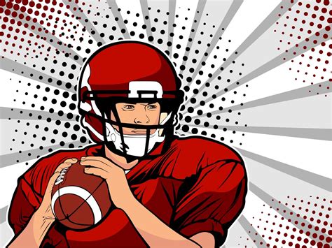 American Football Player Quarterback 271563 Vector Art At Vecteezy