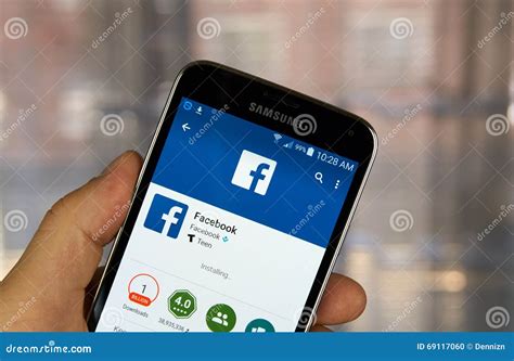 Facebook Application On Android Smartphone Editorial Image Image Of