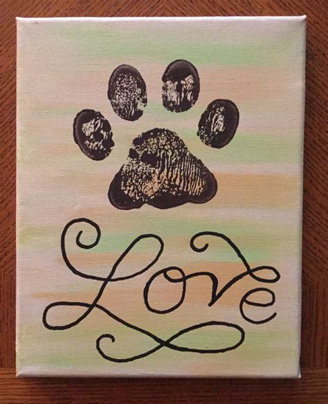 Adorable Dog Paw Print Acrylic Painting By Kim Mlyniec Acrylic