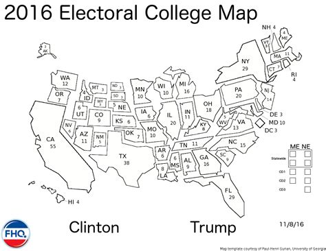 31 Electoral College Coloring Map Maps Database Source