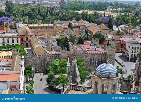 Panorama Of Central Seville Spain Stock Image Image Of Vista