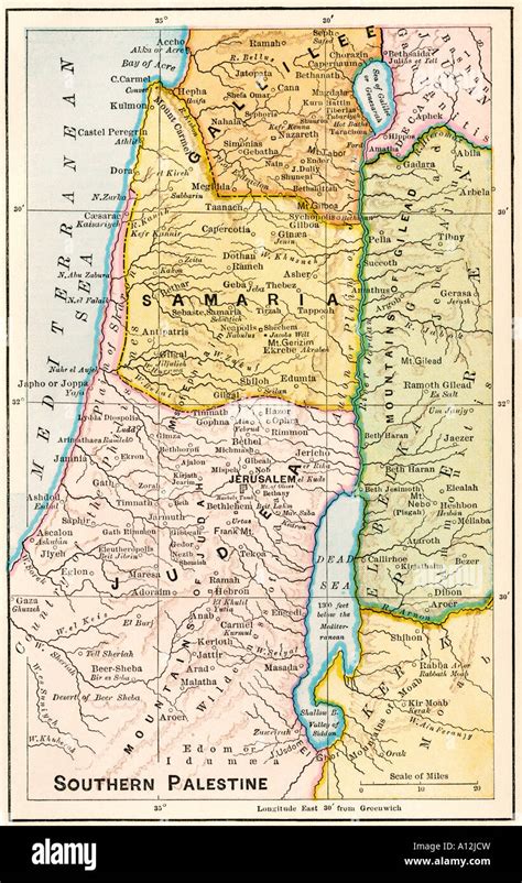 Palestine In Biblical Times Map