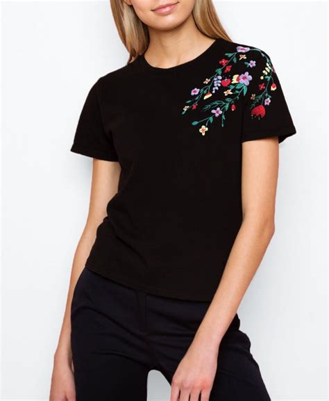 And, what about placement, where exactly. Embroidered flowers tshirt embroidery tshirt hand ...