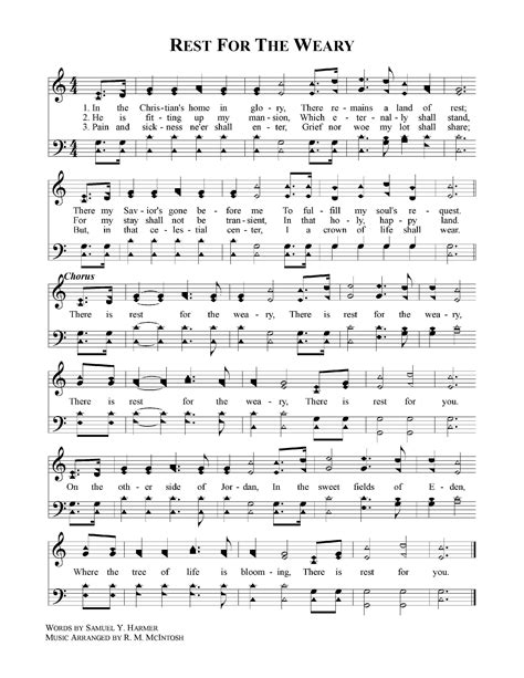 Download and print free pdf sheet music for all instruments, composers, periods and forms from the largest source of public domain sheet music browse sheet music by composer, instrument, form, or time period. Rest For The Weary | Piano music, Music notes, Christian music